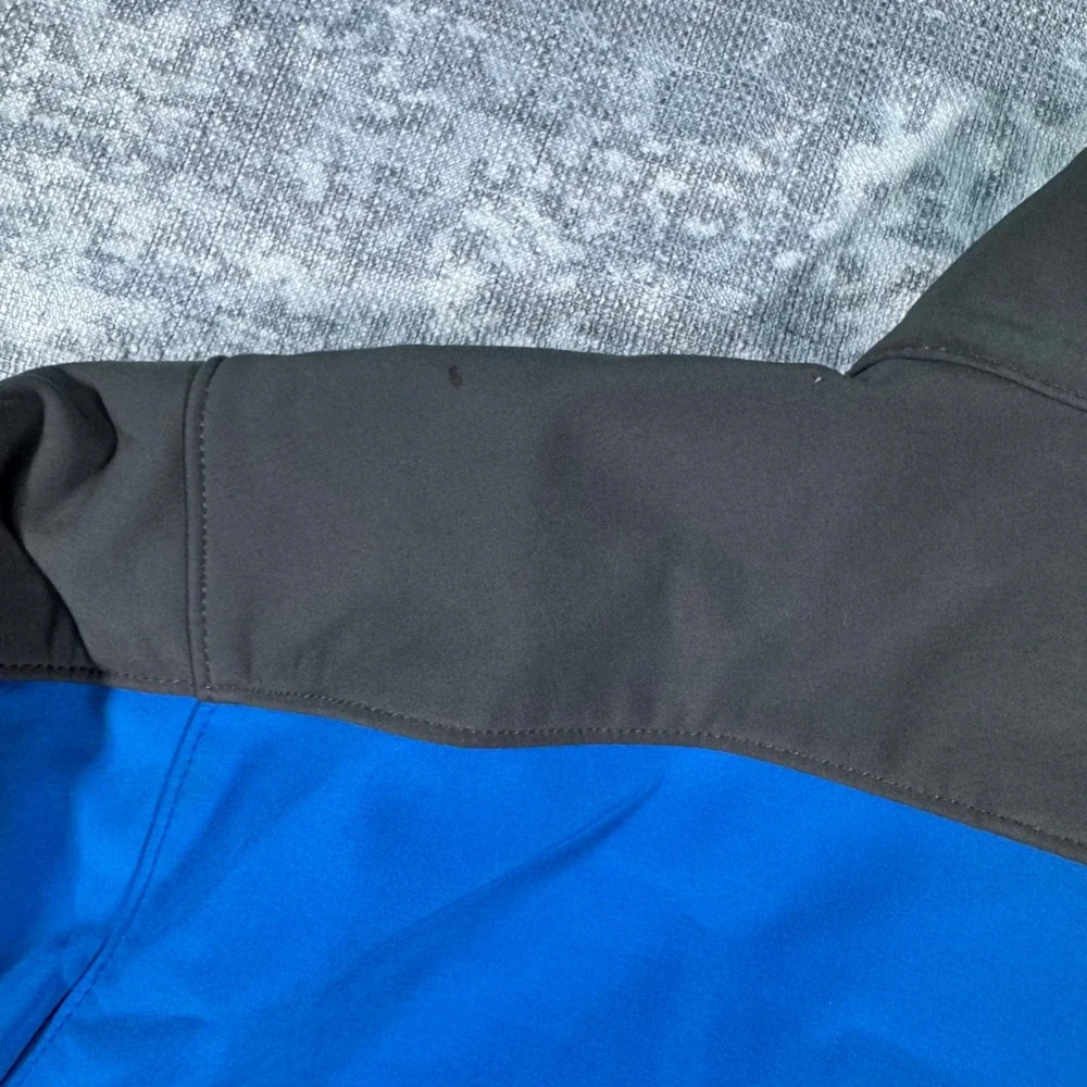 The North Face Apex Bionic Jacket Mens Medium Blue Grey Softshell Windproof Coat